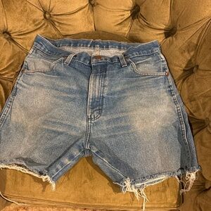 Vintage Wrangler cut off shorts.
